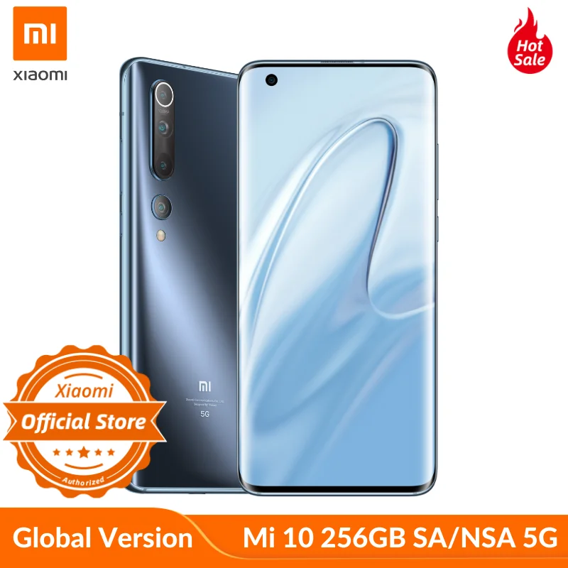 Глобальная версия смартфона Xiaomi Mi 10 Snapdragon 865 5G SA/NSA 8 Гб 256 WiFi 6 LPDDR5 UFS 3 0 108MP Pro камера 8K видео|Смартфоны| |