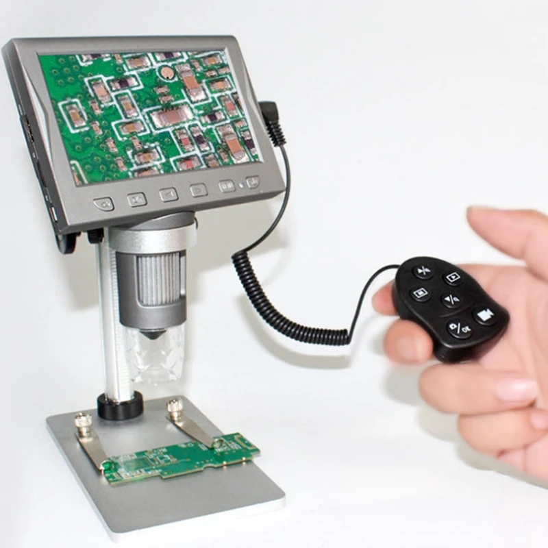 

LCD Digital Microscope 1000X Magnification 1080P Video Microscope Metal Stand 24MP Ultra-Precise Focusing