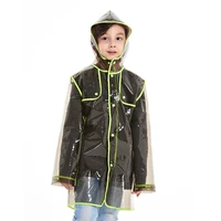 yuding fashion transparent raincoat touring hooded rain coat rainwear boys girls student raincoat for children 105 180cm