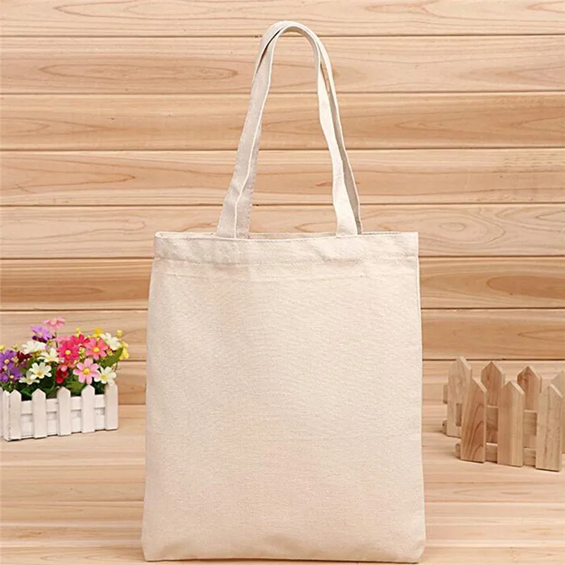 Creamy White/Natural  Shopping Bag Tote Harajuku Shopper Bag Women Canvas Shoulder Bag Female Large-capacity