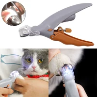led light claw scissors dog pet nail clippers trimming electric claw scissors cat and dog products knife