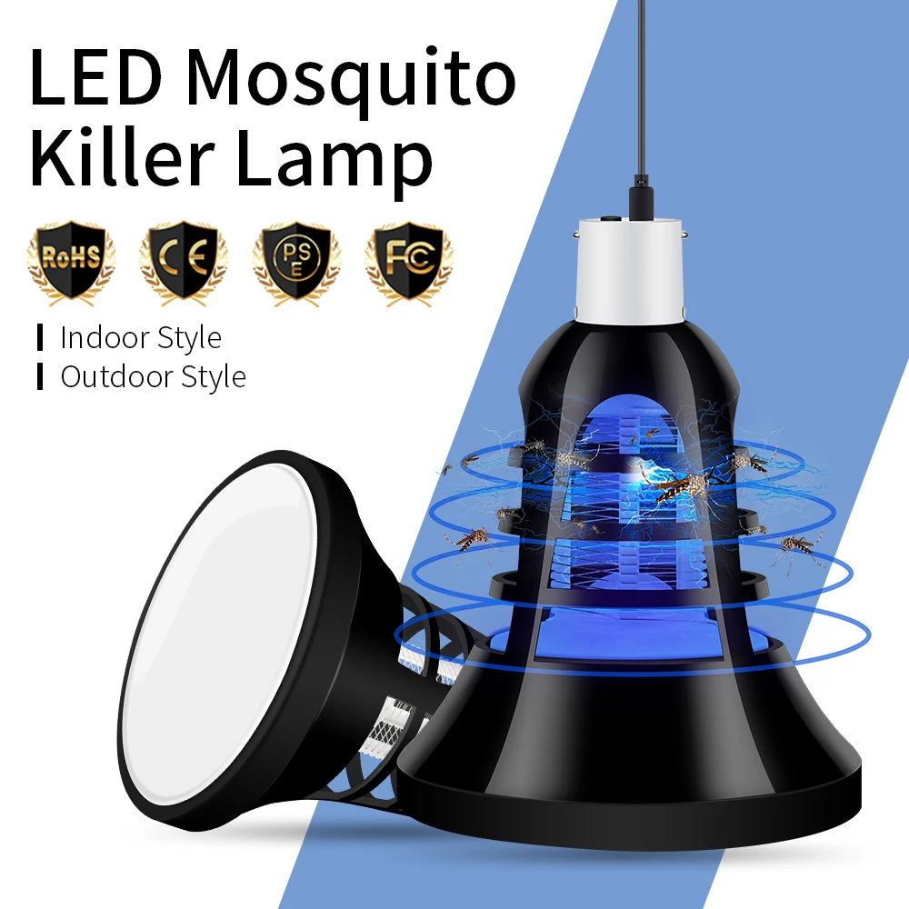 

220V Mosquito Killer Lamp 110V UV Trap Light 5V Zapper Bug Bulb Home Insect Repeller Night Light E27 Anti Mosquito Lamp For Baby
