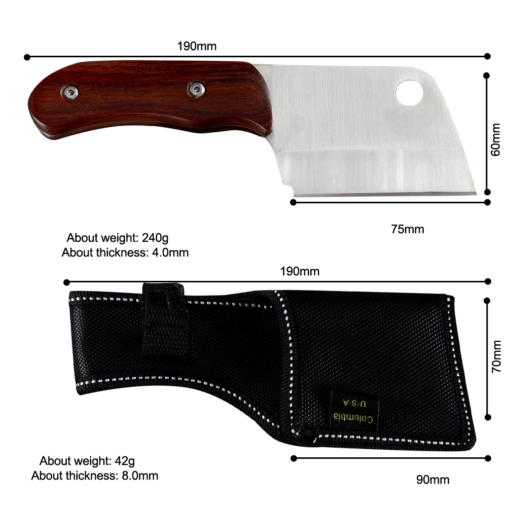 Нож-Кливер из высокоуглеродистой нержавеющей стали 3 дюйма | Дом и сад