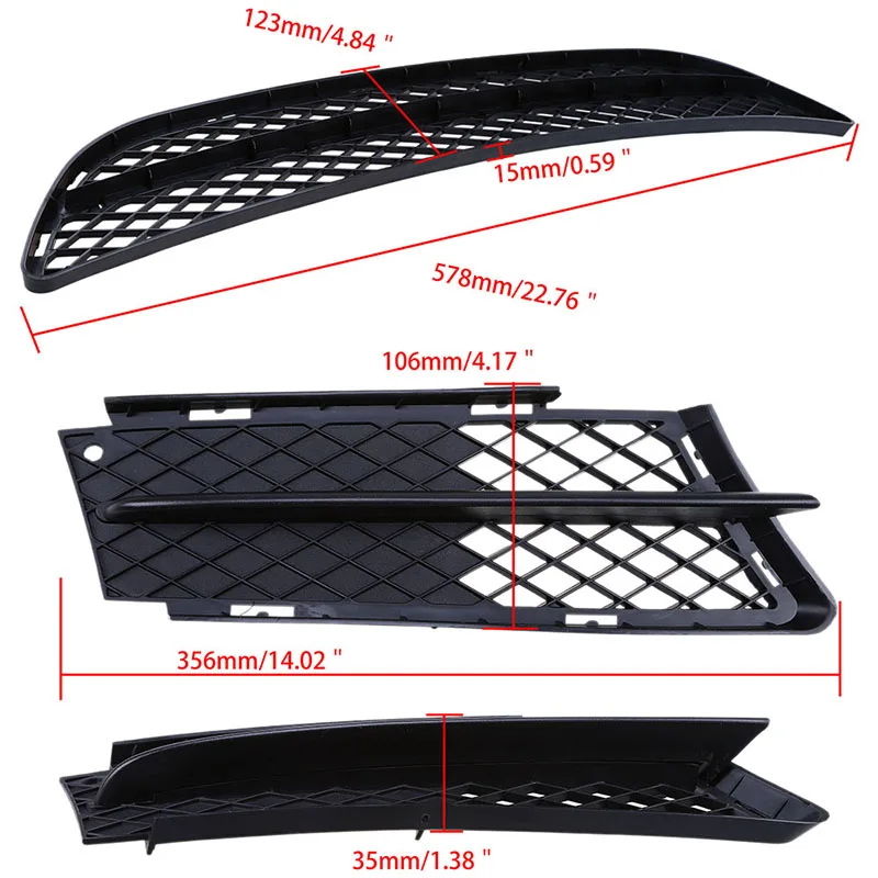 Автомобильный передний бампер POSSBAY нижний ABS боковой противотуманный