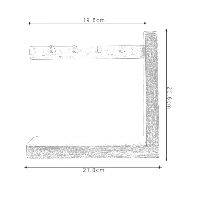 Solid Wood Key Holder AAA Grade Material Coat Cloth Keys Wall Hanger Shirt Rack Great Home Decoration Hook | Дом и сад