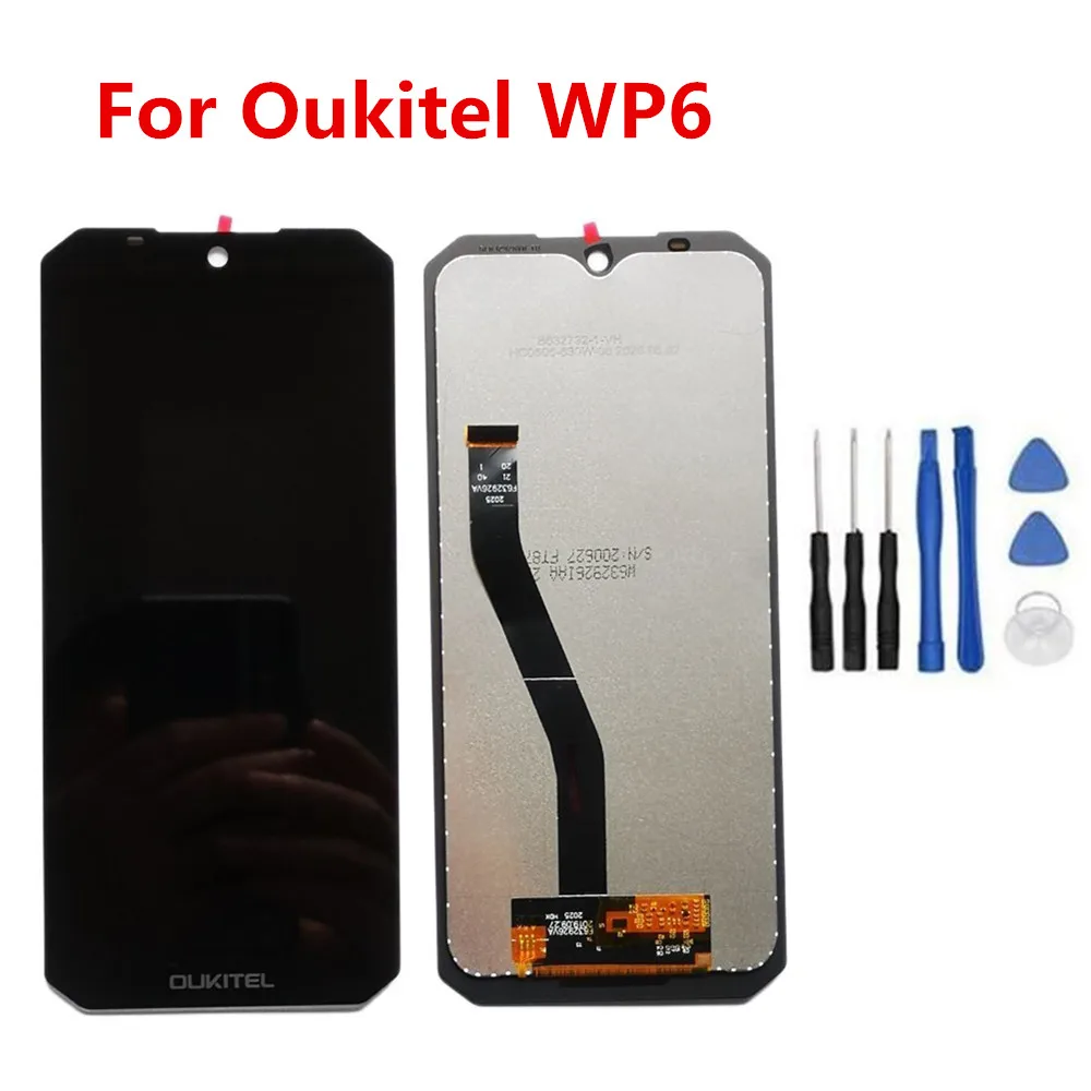 Original Für Oukitel WP6 6,3 zoll Handy LCD Dispaly Digitizer Montage Glas Panel + Reparatur Werkzeuge