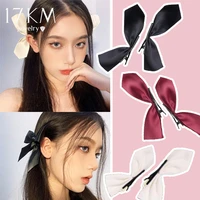 17km korean 2pcs black chiffon bow hairpin hair clip for girls women cute party barrette hairgrips back clip hair accessories