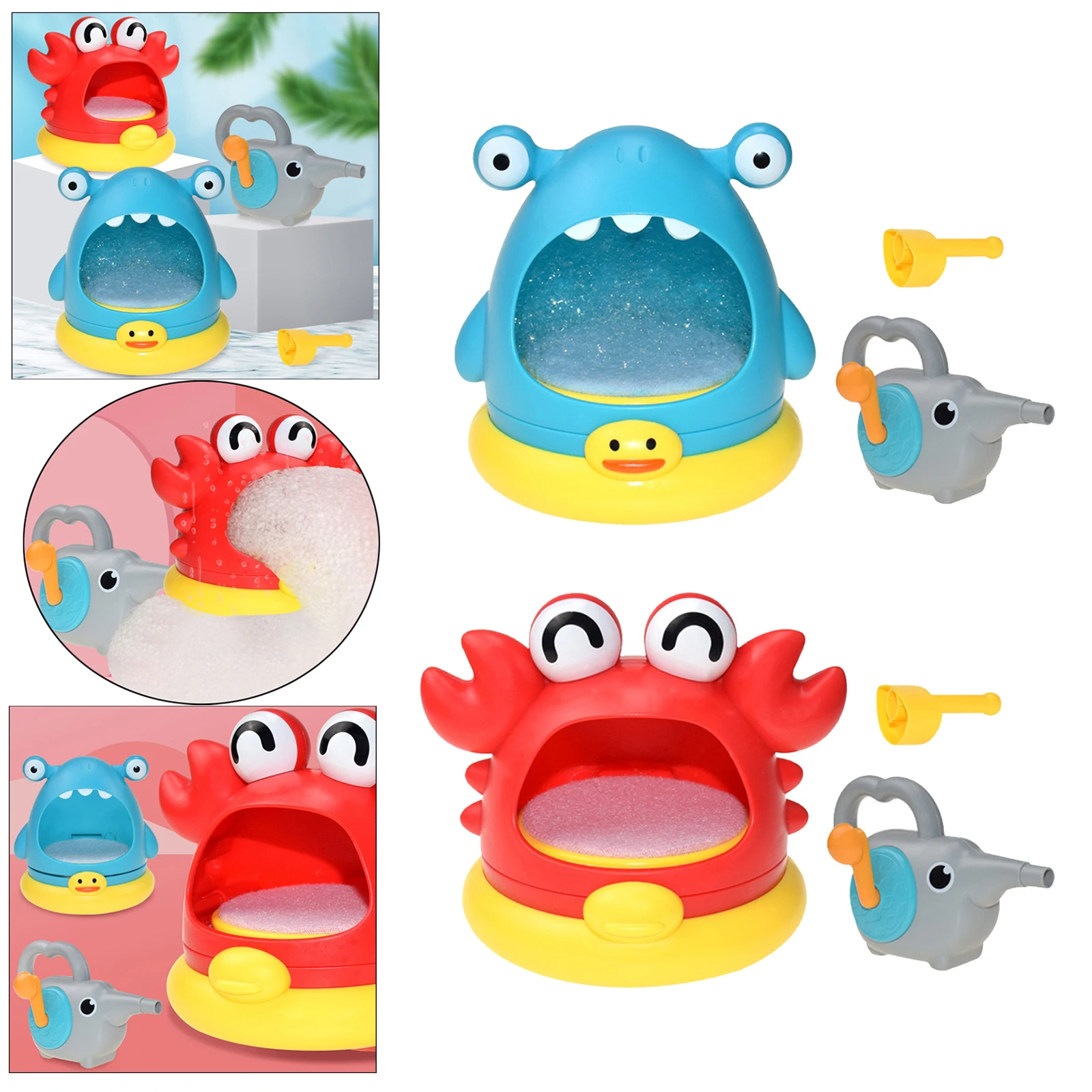 

Cute Shark Bath Toy for Bubble Bath Bathtub Blows Bubbles Gifts for Toddlers Party Swim Pool Water Play Toys