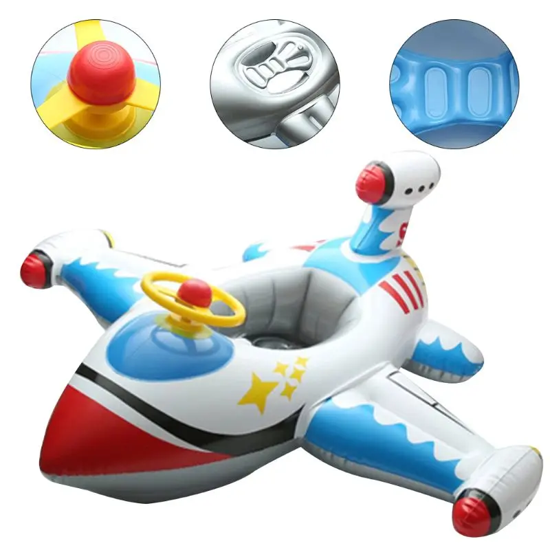 

Zkm Inflatable Swimming Ring Airplane Baby Float Seat Toddler Infant Pool Boat New 2021
