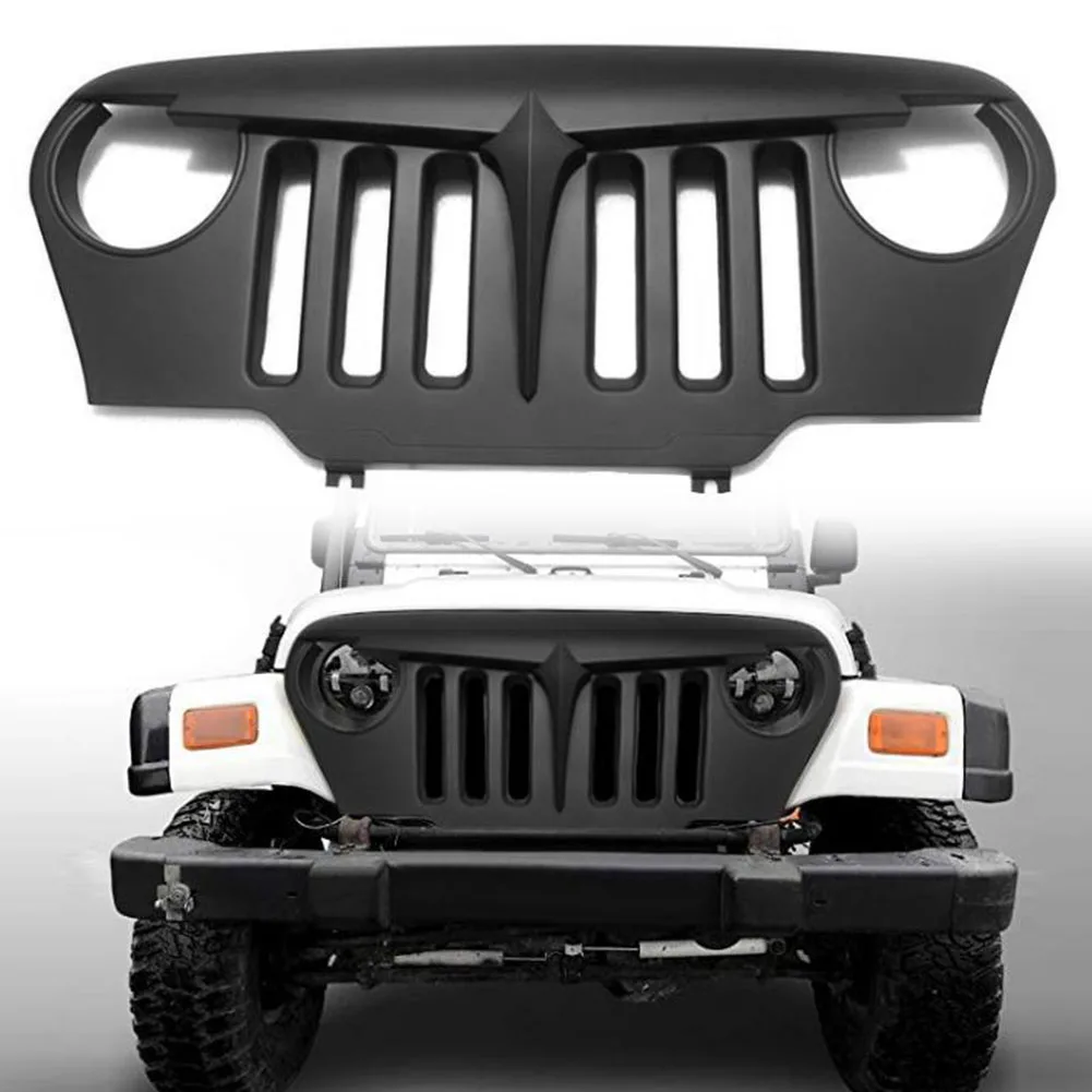 Передний бампер автомобиля ABS решетка капота гриль для Jeep Wrangler TJ 1997 1998 1999 2000 2001 2002