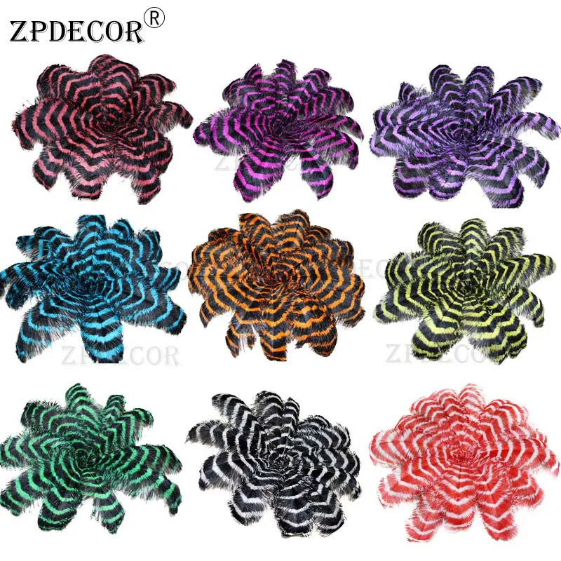 ZPDECOR длинные Размеры 70 75 см 28 30 дюймов полосатые страусиные перья оптом с
