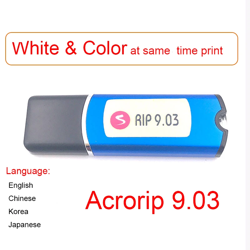 

Flatbed uv printer inkjet printer software acrorip white color ver 9.0 rip software with key lock dongle for epson print head