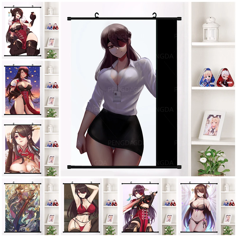 

Game Poster Print Genshin Impact Beidou Painting Anime Cartoon Canvas Picture Plastic Hanging Scrolls Wall Art Decor Home Modern