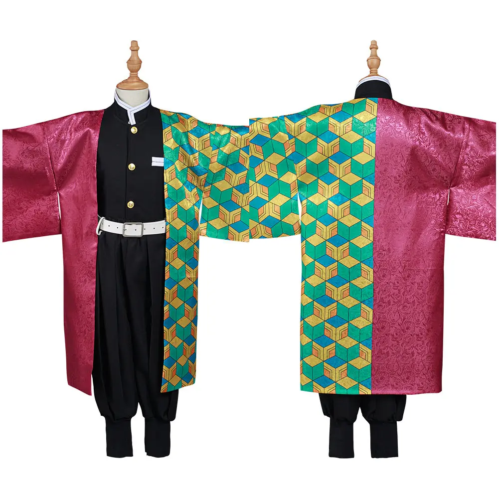 

Demon Slayer: Kimetsu no Yaiba Tomioka Giyuu Cosplay Costume Suit Outfit Halloween Carnival Fancy Clothes Kids