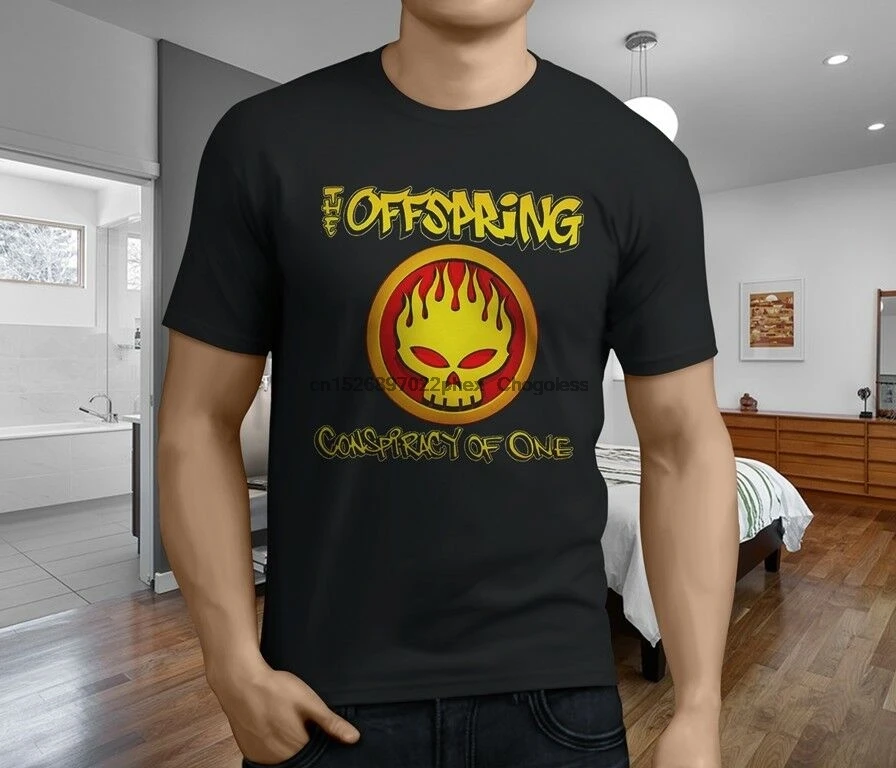 Новые классные отпрыски с американским флагом Тур Логотип Rock Band Мужская черная