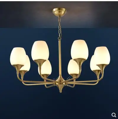 Американская Люстра для гостиной лампа медная люстра столовой светильник шная