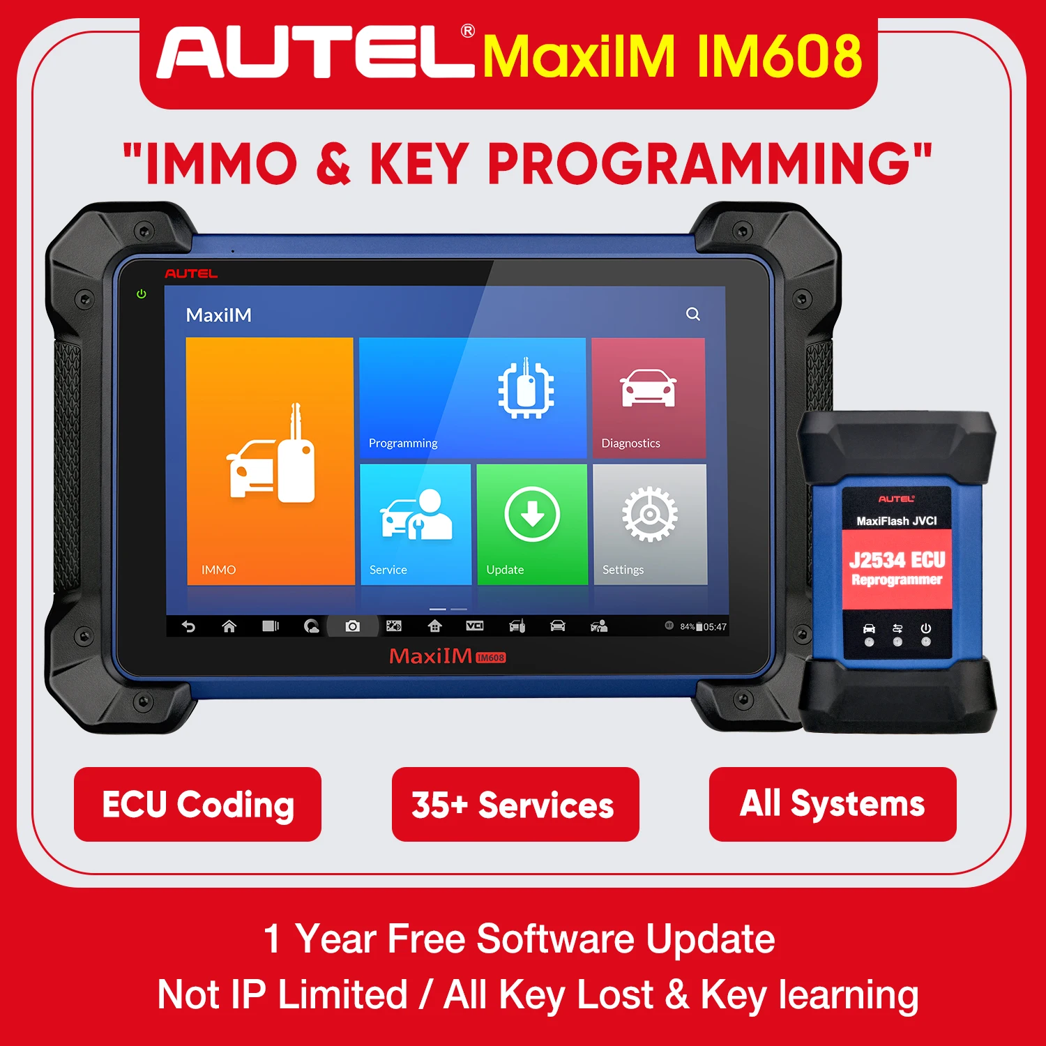 

Программирующий ИНСТРУМЕНТ Autel MaxiIM IM608 для расширенных ключей с IMMO и программатором ключей XP400 и J2534, все системы с двунаправленным сканирова...