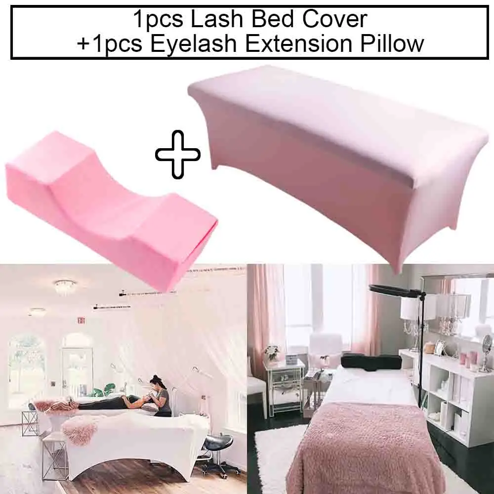 Neck Lash Pillow Eyelash Extension Bed Cover Sheets Grafting Lashes Eyelashes Extension Memory Foam Beauty Salon Makeup Tools