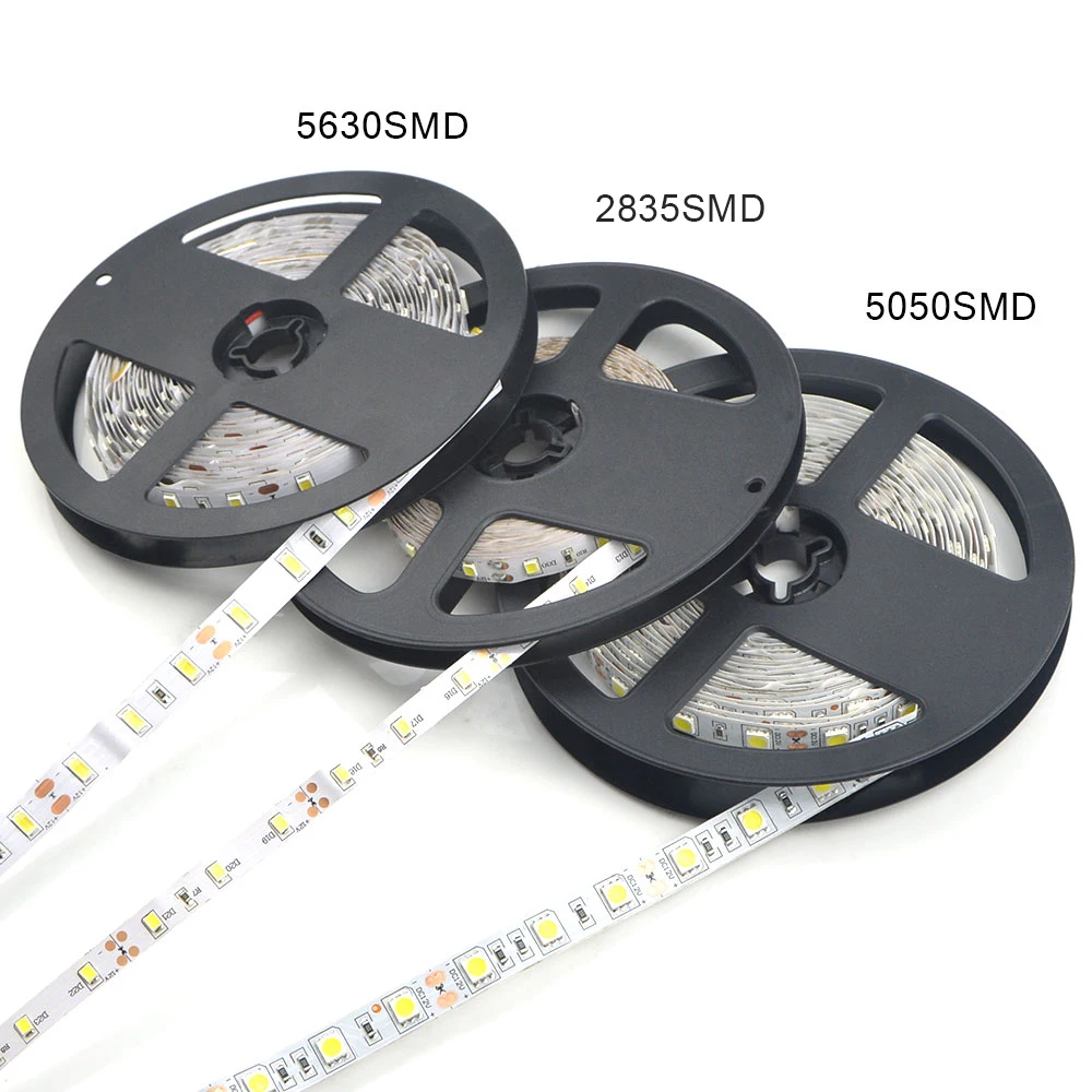 Светодиодная лента 5050 5630 2835 RGB освещения 12 В 5 м гибкая домашняя кухонная