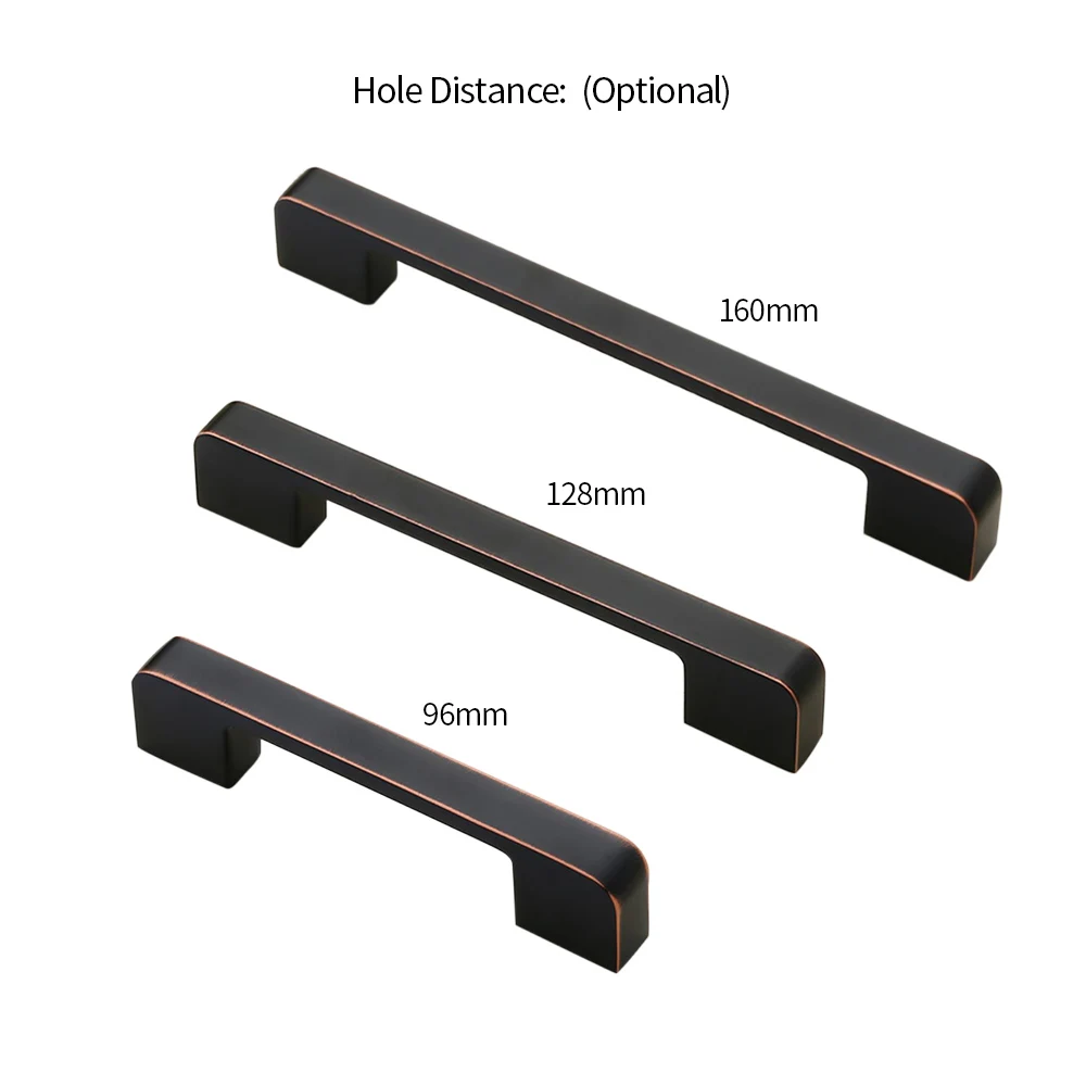 Современная простая бронзовая ручка для шкафа с масляным наматыванием