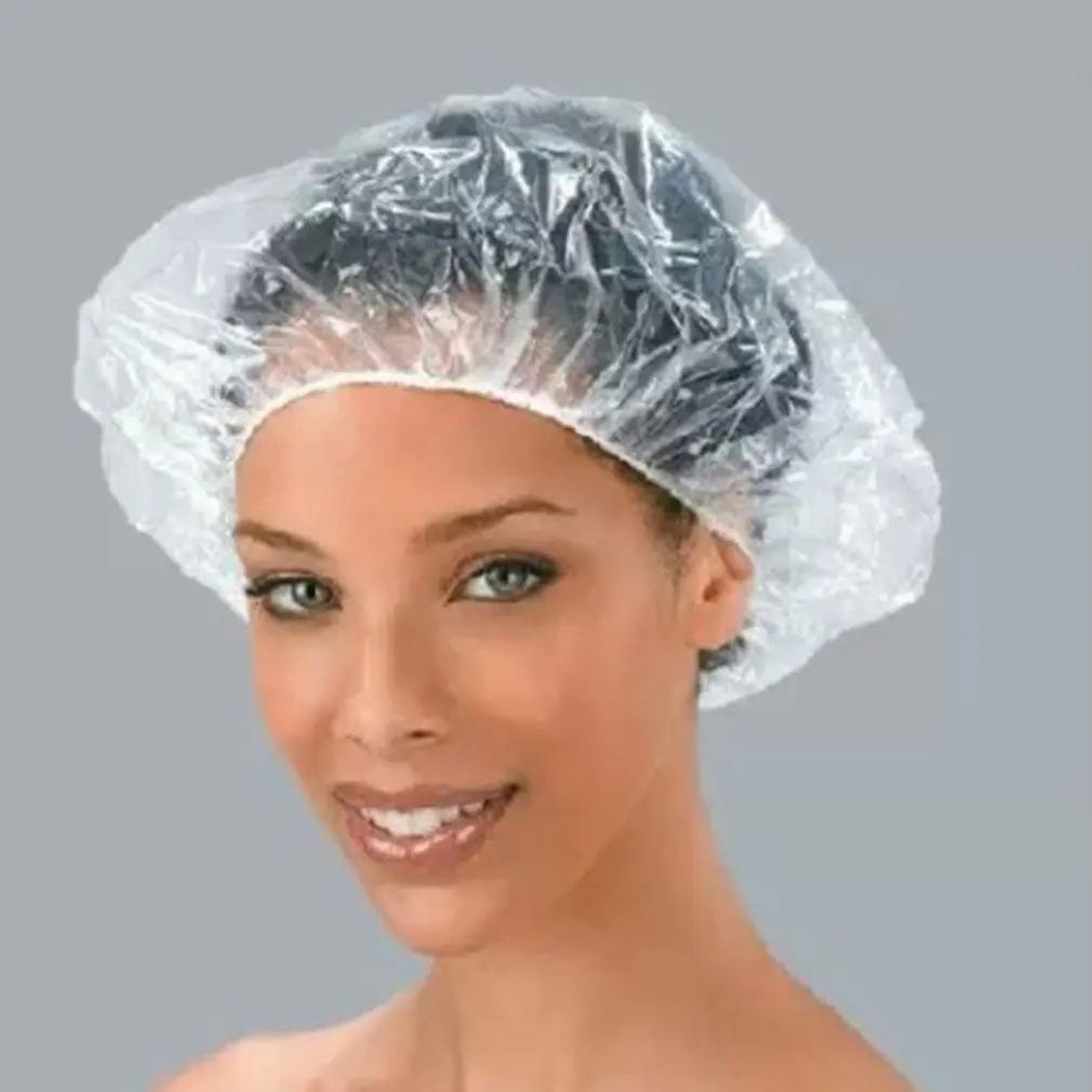 Одноразовые прозрачные шапки для спа 20 шт. эластичные душа водонепроницаемые шоу