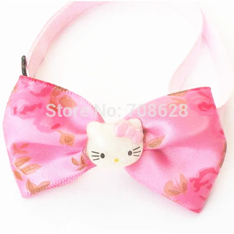 50 шт./лот hello kitty Аксессуары для домашних животных, собак регулируемые Галстуки-ленты для собак