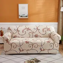 Flower Corner Sofas Covers Furniture Protector Sofas Chaise Longue Cover 3 Seater Slipcovers Elastic Sofa Cover With Armrest