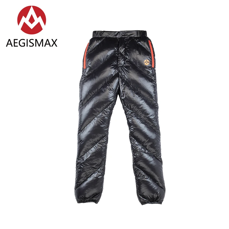 AEGISMAX Unisex 95% Lightweight Winter White Goose Down Pants Trousers Bottom 800FP For Outdoor Camping Hiking Cilmbing