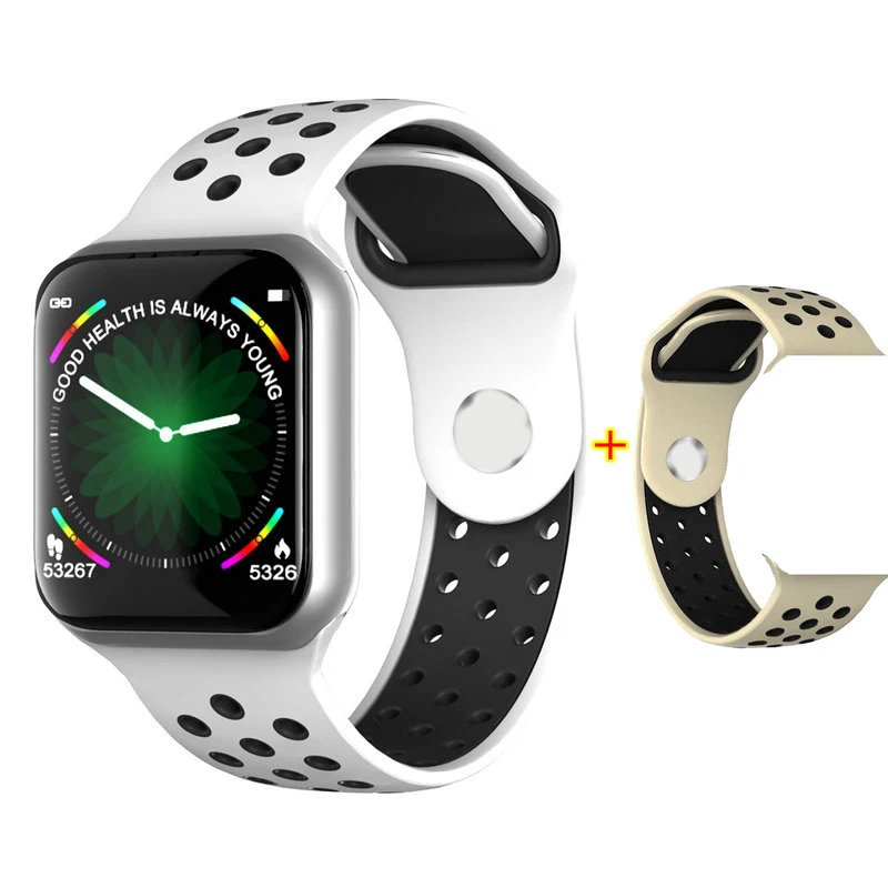 add 1 strap IP68 Водонепроницаемые F8 Bluetooth умные часы с монитором сердечного ритма Смарт-часы 1,3 дюймов экран расстояние шагов калории спортивные умные часы - Цвет: add 1 strap