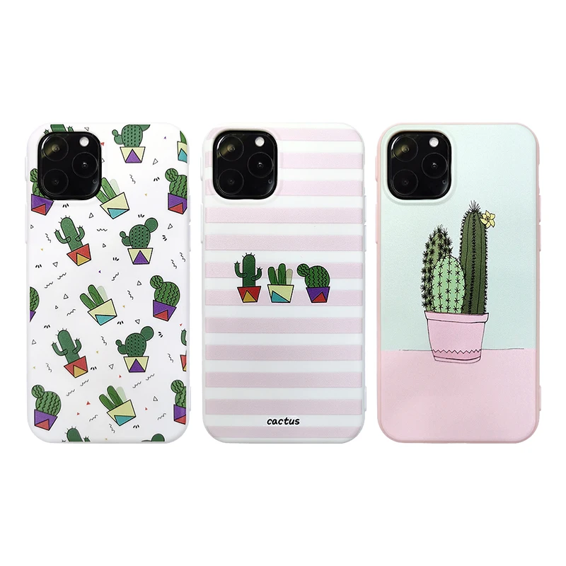 Новый милый мягкий чехол кактус для iPhone X Xs XR XsMax 8Plus 8 7Plus 7 6 6s Plus 11Pro 11ProMax 11 |