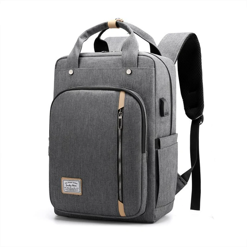 

Man Waterproof Shoulder Backpack Large Capacity USB 15.6 Inches Simple Business Bags Outdoor Travel Schoolbag