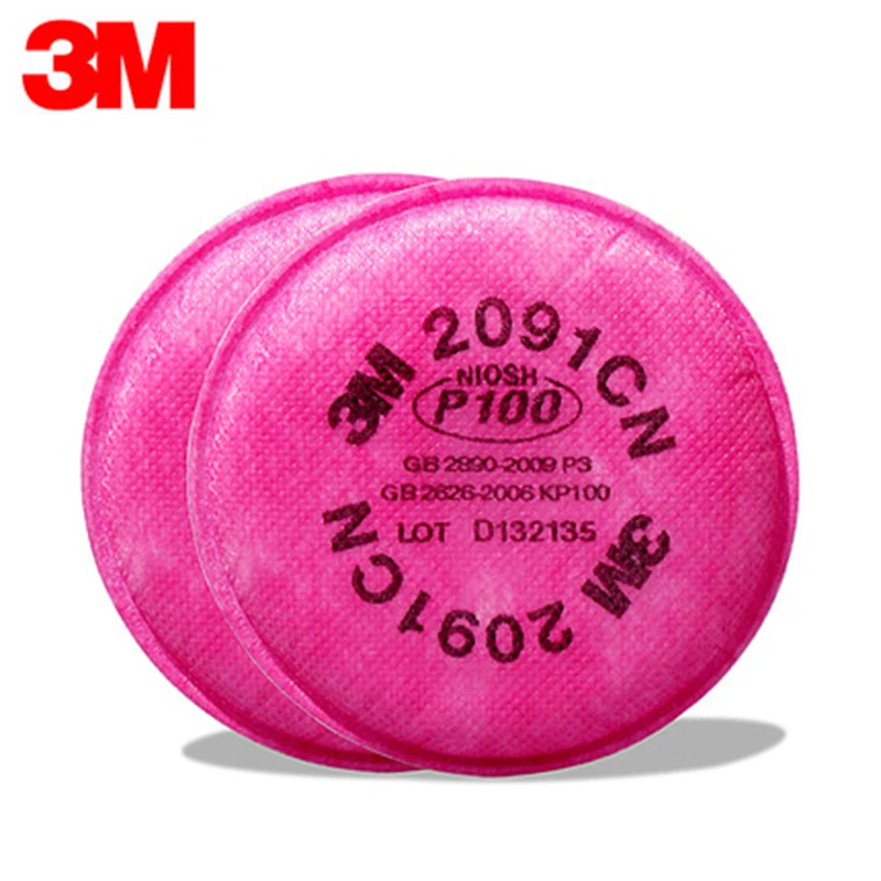 3M 2091 фильтр частиц P100 подходит для 6800 7502 6200 Серия респираторов Пылезащитная Маска