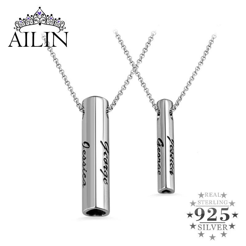 Ожерелье AILIN 3D в форме сердца серебряное ожерелье с двойным сердечком 925 пробы |