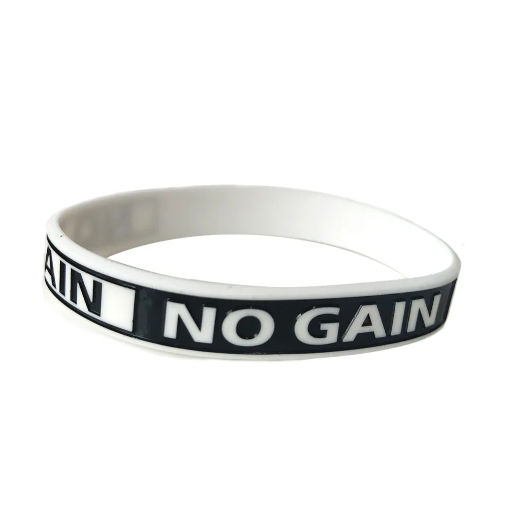 "Never give up"& "No Pain No Gian" мотивационные силиконовые браслеты резиновые браслеты, украшения вдохновляющие браслеты-подарки