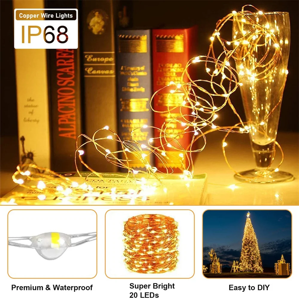 

Fairy Light Mini String Light Waterproof Wire Twinkle Firefly Lights For Bottle Lantern Cake Gift Box Creative Star String Light