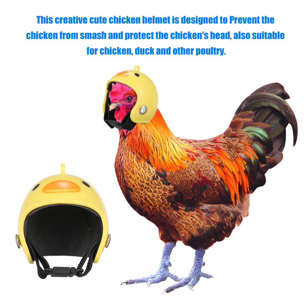 Забавный защитный шлем для курицы маленькая жесткая шапка питомца в форме птицы