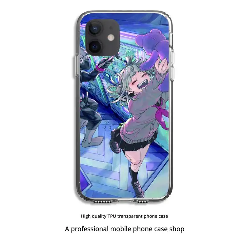 

Anime Himiko Toga Boku Phone Case Clear Cover For Iphone 5 6 7 8 11 12 Plus XR X XS SE2020 11/12PRO Max Transparent Cases