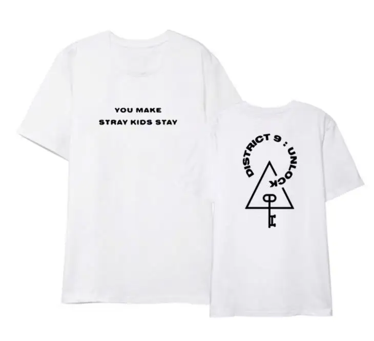 

New Arrival Kpop Stray Kids O Neck Short Sleeve T Shirt Summer Unisex YOU MAKE STRAY KIDS STAY Fashion Cool Kpop T-shirt Drops