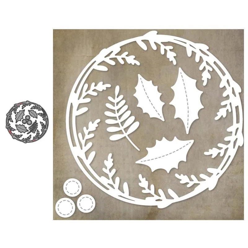 

Ring Leaf Metal Cutting Dies for Scrapbooking Handmade Tools Mold Cut Stencil New DIY Card Make Mould Model Craft Decoration