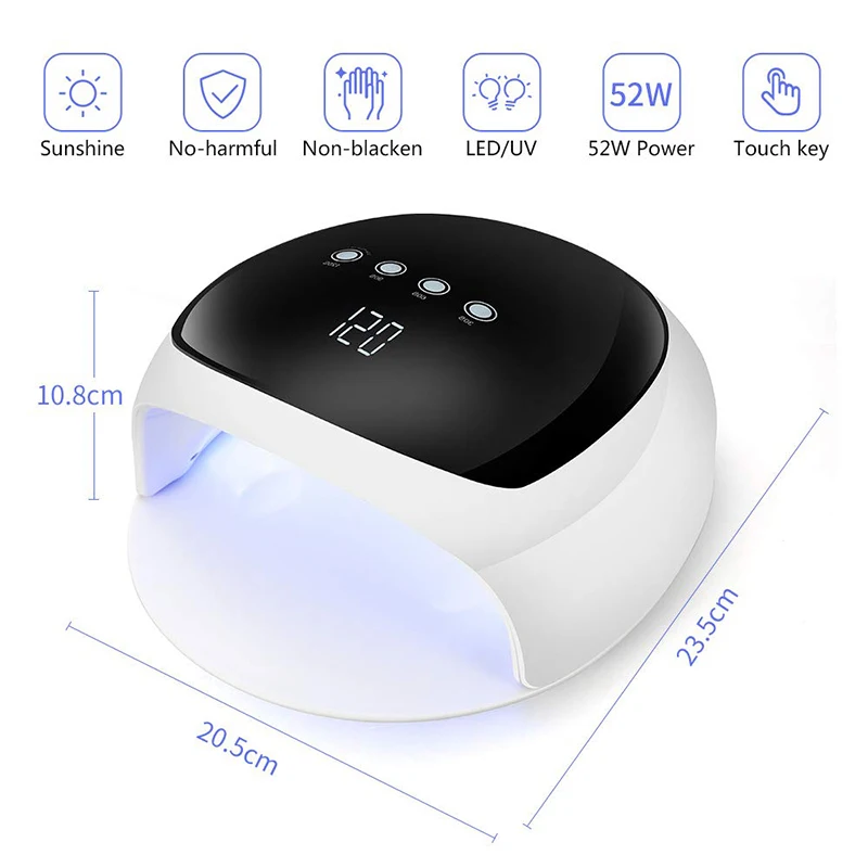 Электрическая сушильная машина для ногтей 52 Вт с УФ-лампой СВЕТОДИОДНЫЙ Прибор