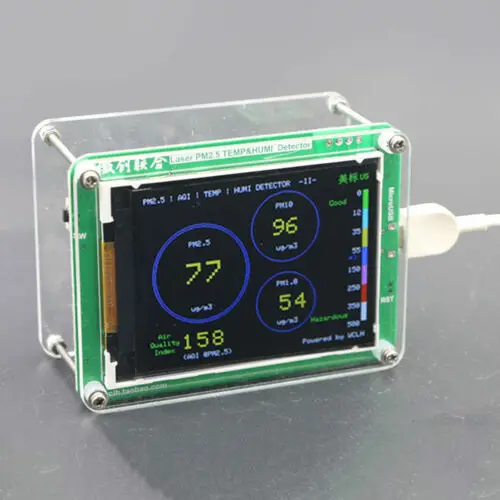 2019 английская версия PM1.0 PM2.5 PM10 детектор температура + HUMI TFT lcd