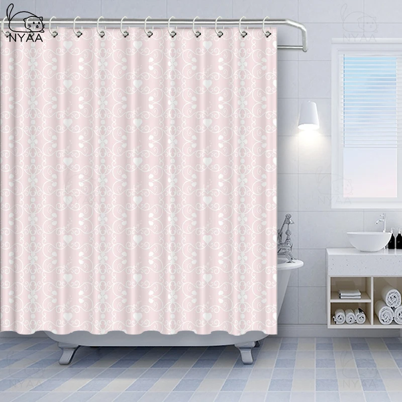 Vixm розово белая занавеска для душа в викторианском стиле женский узор с