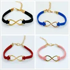 1 @ #2021 новые женские подарочные браслеты, мужские ювелирные браслеты, Европейские Дешевые панковские Модные Винтажные кожаные браслеты-манжеты с 8 крестиками