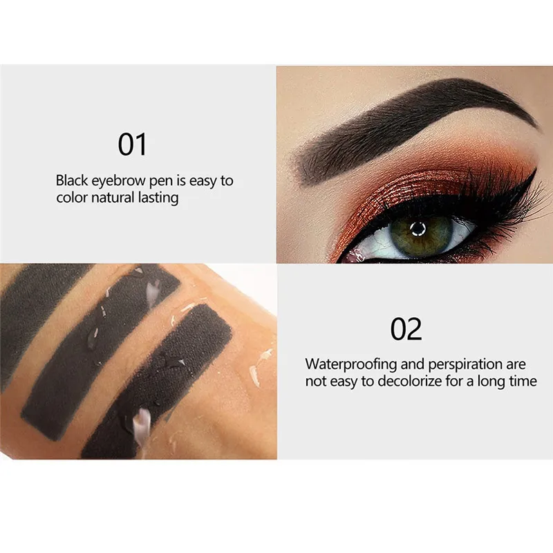 Водостойкий макияж для глаз тинт бровей с двойной головкой ручка татуажа