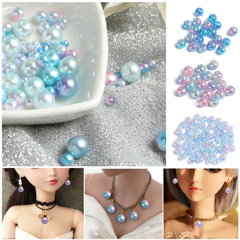 15/20/50 шт DIY жемчужное ожерелье бусы браслет для куклы серьги шпилька бисер Сделай