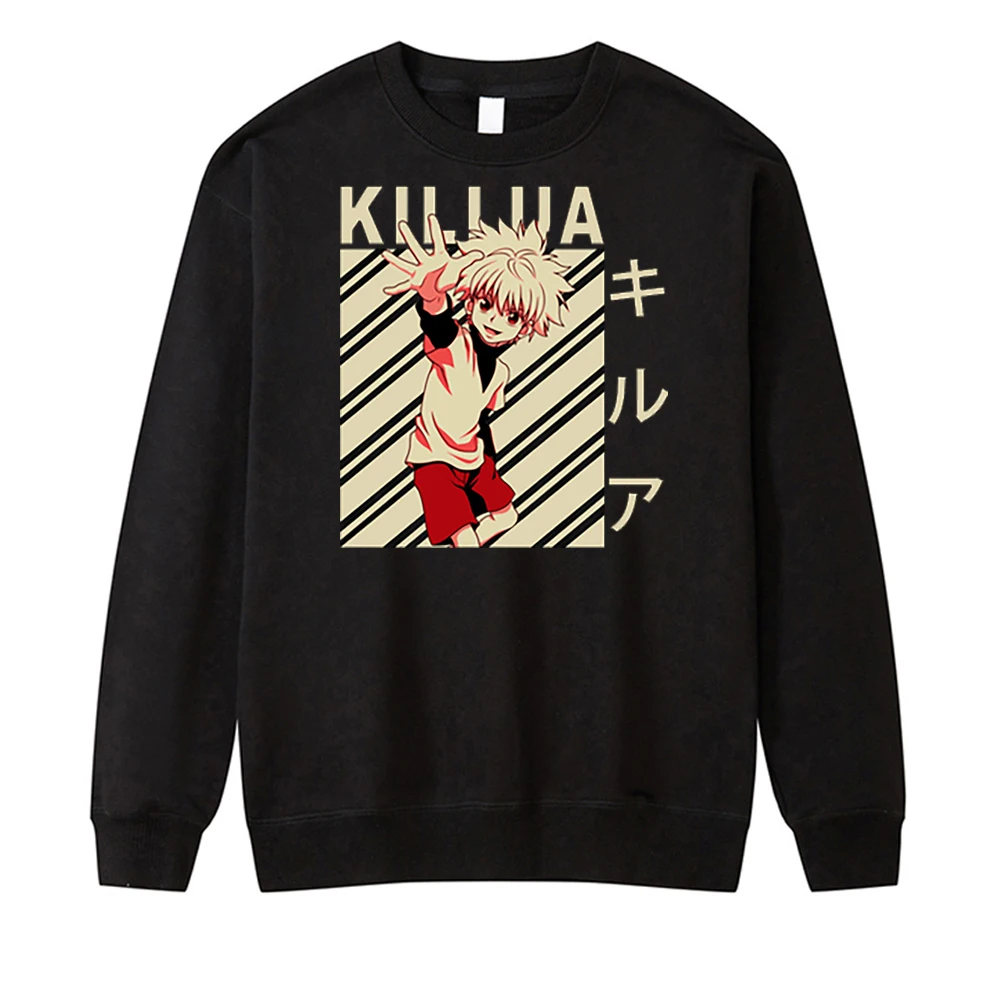 

HUNTER×HUNTER Freecss Killua Zoldyck Japan Anime Autumn Breathable Sweatshirts Hoodies Loose Streetwear Man Fitness Pullovers