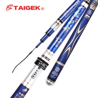 taigek 5 4m high carbon fiber ultralight telescopic portable handle carp fishing rod pole tackle