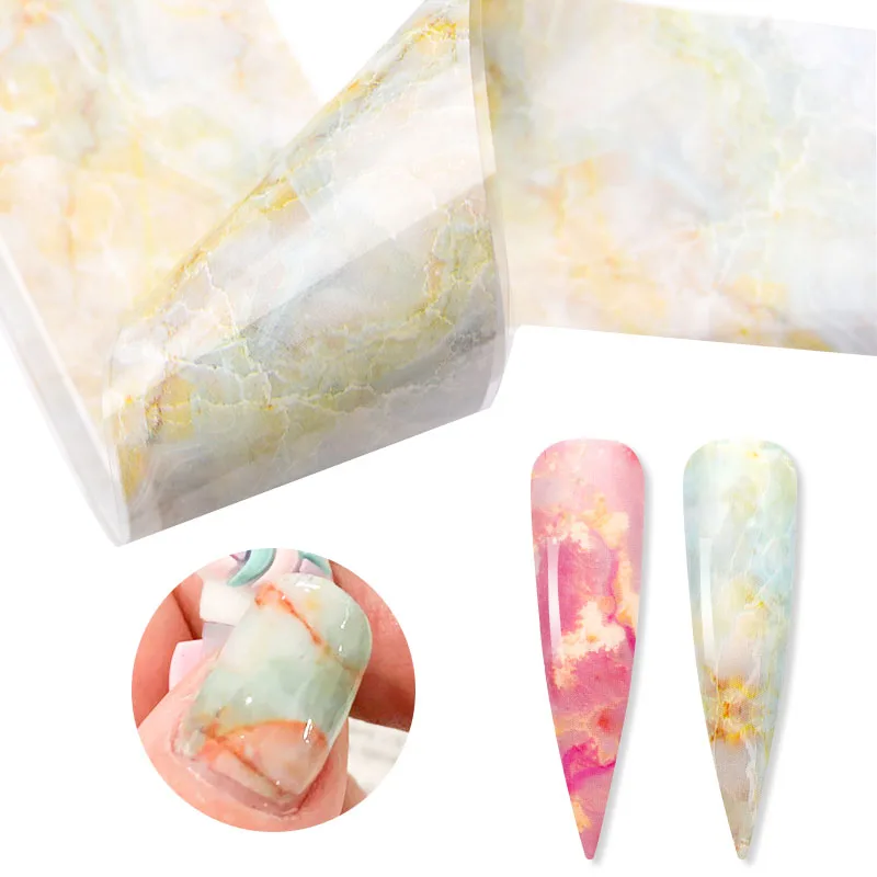 100 см розовый синий мраморный Фольга для ногтей Наклейка звездное небо