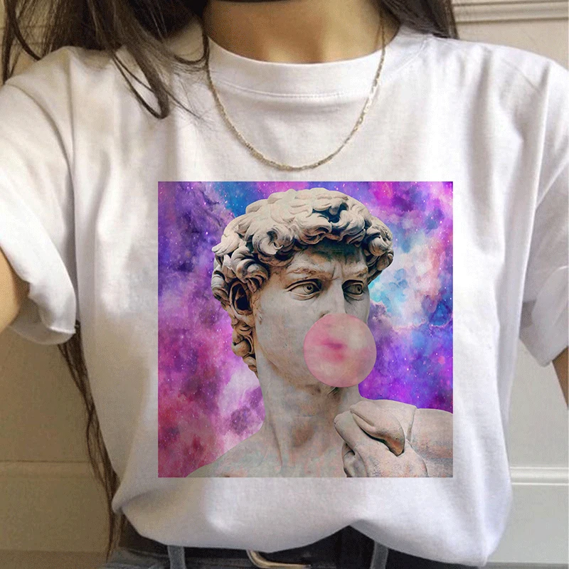 Давид Микеланджело летняя женская футболка с коротким рукавом топы печатная