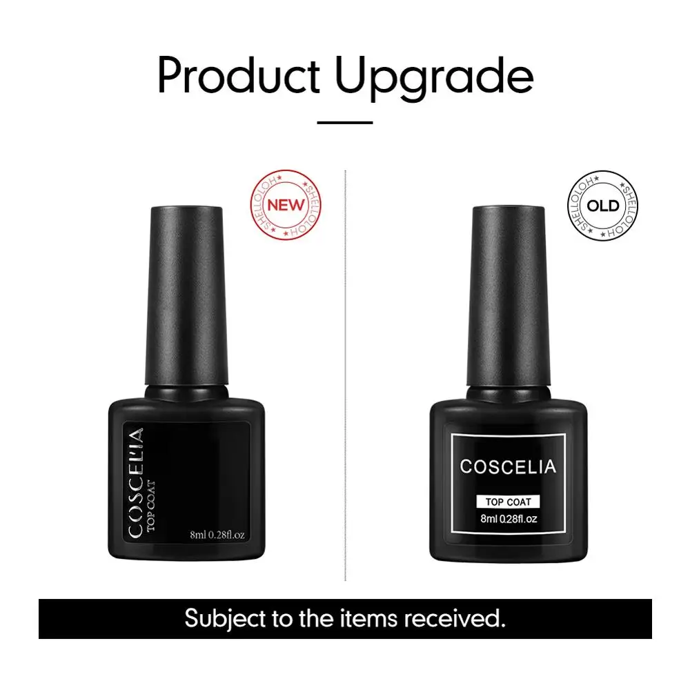 COSCELIA 8 мл верхнее покрытие базовый гель лак для ногтей УФ светодиодный